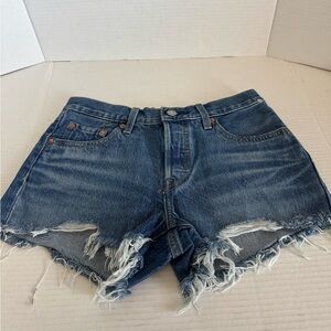 Levi's Mid Rise Button Fly Jean Shorts womens size 25